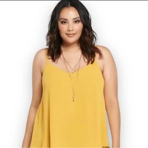 NWT Women's Torrid Mustard Swing Camisole Tank Top Size 22/24, 3/3X